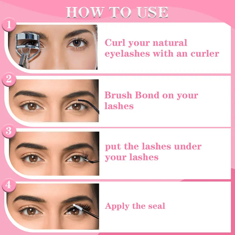 Wimpernbüschel im Fox-Eye-Stil (C-Curl)