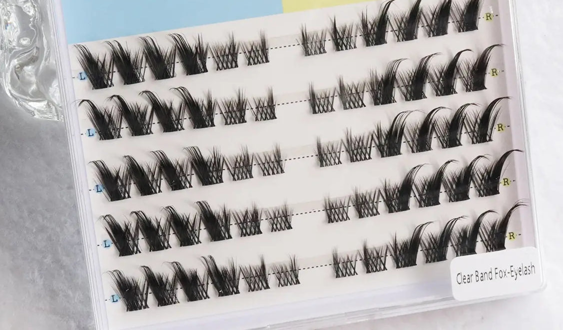 Wimpernbüschel im Fox-Eye-Stil (C-Curl)